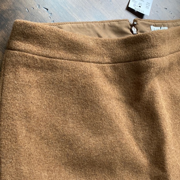 J Crew Wool Blend Pencil Skirt Camel Brown sz 2 - Picture 2 of 10